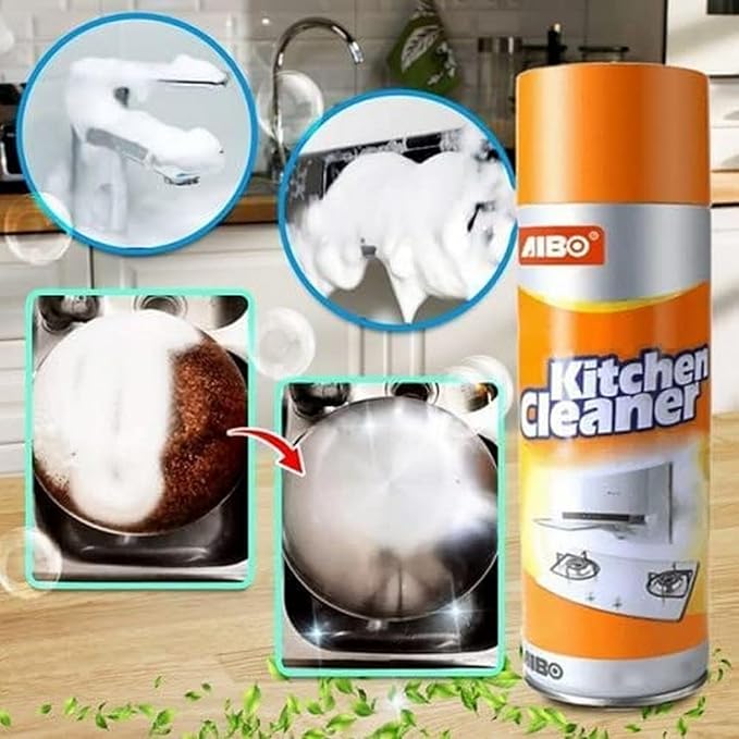 Multi-Purpose Foam Kitchen Cleaner Spray – Grease & Oil Stain Remover with Fragrance | 1 Pack